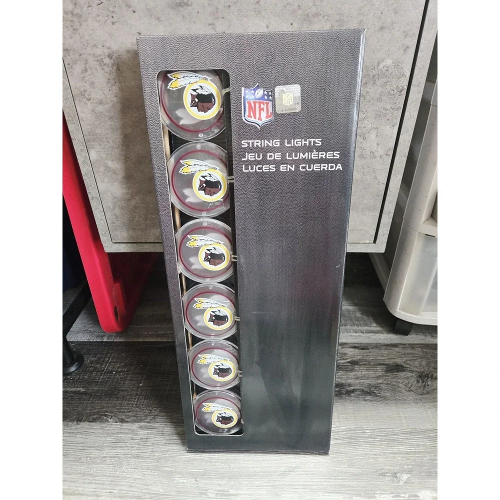 Washington Redskins‎ New Old Stock String LED Lights Man Cave Party 9 Foot Long